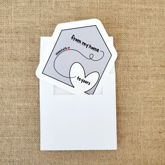 LB065 NOTE CARDS From My Home Shipped with Love to Yours Blank Card [Price Firm] - Picture 3 of 6